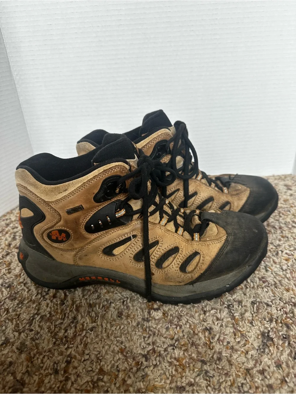 Merrell Brown and Black Men's Hiking Boots